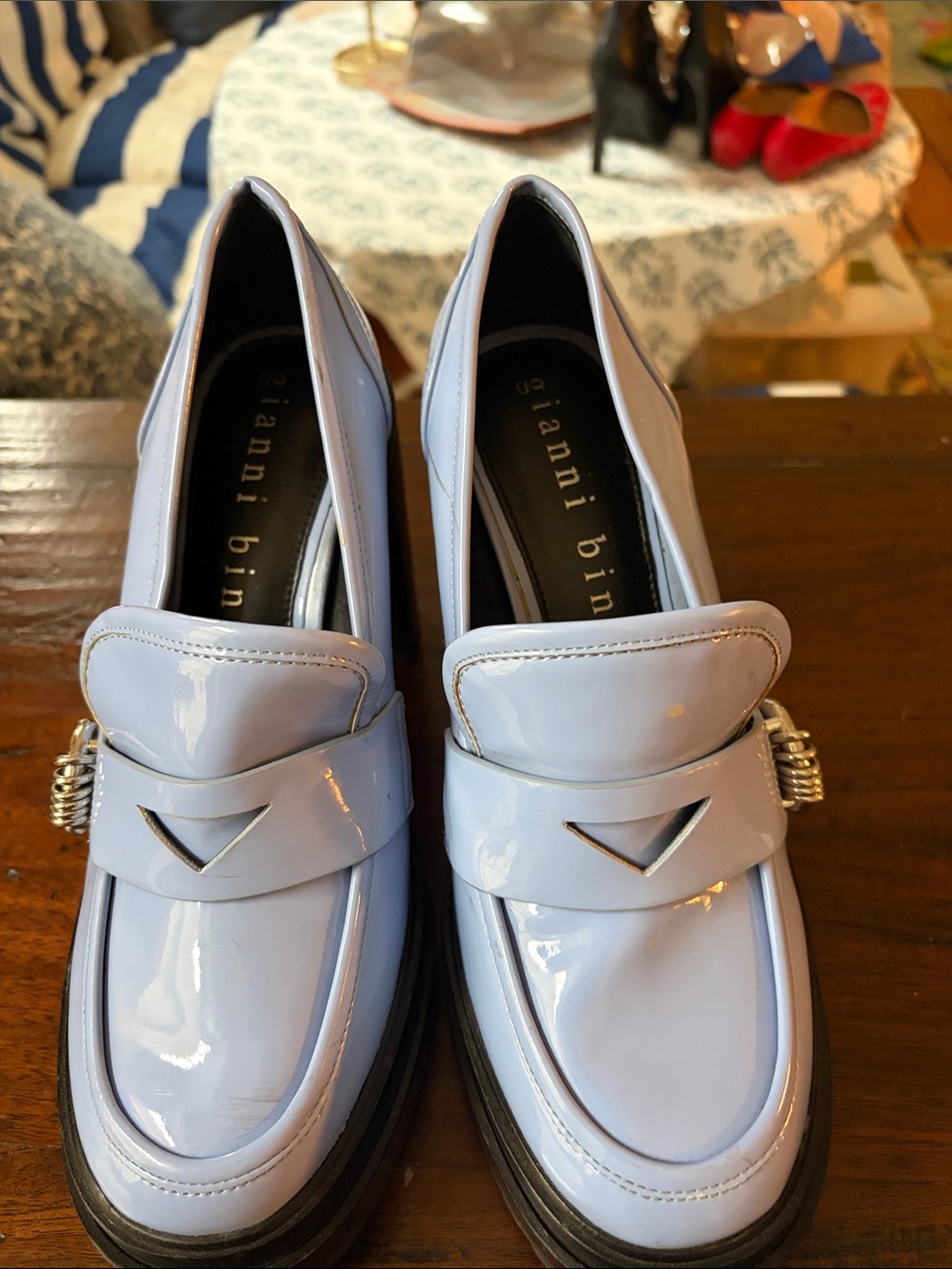 Gianni Bini Patent Loafers in Light Lavender
